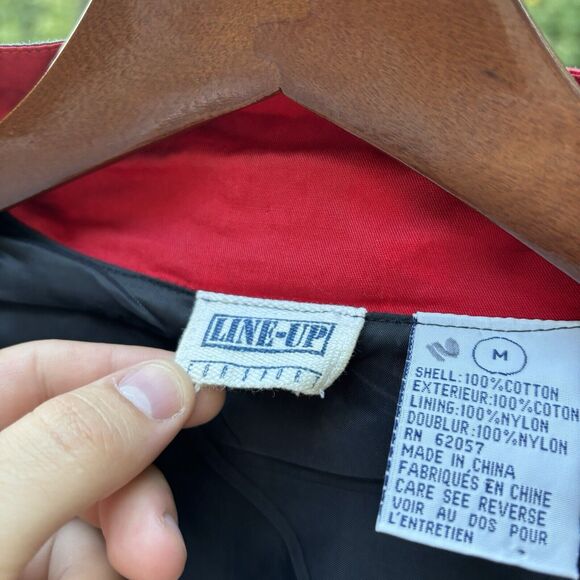Vintage 90s Golf Jacket Full Zip Windbreaker Mens Med Preppy Casual Line Up AOP - Picture 8 of 9